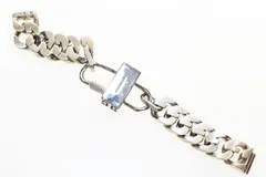 ジバンシィ GIVENCHY 南京錠 チェーン ブレスレット イタリア製 4Gモチーフ シルバーカラー 【ブランド古着ベクトル】【中古】☆AA★▲■260530のサムネイル