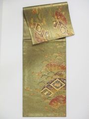 新品・仕立て上がり】リバーシブル 袋帯 黒ベースの地模様 hkuro1