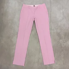【タグ付き未使用】 Brooks Brothers ブルックスブラザーズ ストライプ クロップドパンツ ロゴボタン サッカー生地 サイズ0 ピンク 【0883】のサムネイル