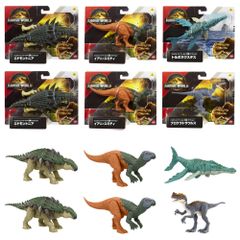 新品 マテル ジュラシックワールド(JURASSIC WORLD) 危険！アクション アソート 子供向けフィギュア 恐竜フィギュア 6体 BOX販売 4歳から マルチ 986A-JGB72