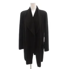 マダムジョコンダ MADAM JOCONDE 美品 カーディガン ニット ウール 40 黒 ブラック ショールカラー オープンフロント 長袖 /SJ ■GY06のサムネイル