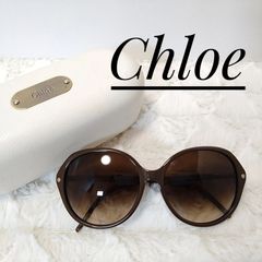 訳あり】Chloe ラウンド フレーム サングラス 人気色 ベージュ 写真