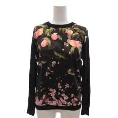 テッドベーカー TED BAKER 美品 ニット セーター 1 黒 ブラック 花柄 切り替えデザイン 長袖 /YF ■GY06のサムネイル