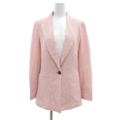 エイチ&エム H&M タグ付き ジャケット EUR32 ピンク ストライプ柄 ノッチドラペル /NL ■ECF003のサムネイル