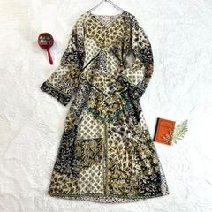 45R 今季 カディバンダナミックスアラモードのパッチワークドレス 新品