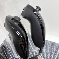 【フルメンテナンス】Wii WiiU ヌンチャク ブラック 黒色2個セット bb