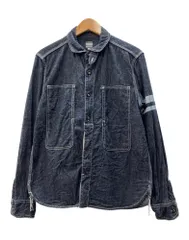 桃太郎ジーンズ MOMOTARO JEANS Jail Pocket Denim Work Shirt ジェイル ポケット デニム ワーク シャツ ボタンアップ 長袖 インディゴ 紺 サイズ38 ジャケット プリント ネイビー 104MT-3235のサムネイル