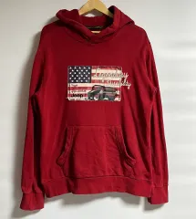 ユニセックス Jeep ヴィンテージ 星条旗 フード付きTシャツ 105のサムネイル