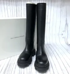 m001L X(100) 極美品 GIA×Pernille Teisbaek ロングブーツ #36 カーフレザー チャンキー Perni 07 B101 GIA BORGHINI ジア ボルギーニ ペルニーレ・タイスバック コラボ レディースのサムネイル