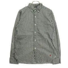 美品 BEAMS BOY ビームスボーイ 日本製 チェック柄 長袖 ボタンダウンシャツ ブラック ブラウス レディース 古着のサムネイル