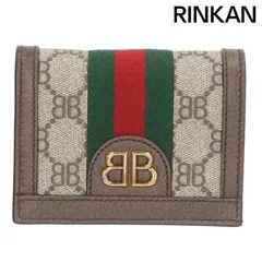 バレンシアガ ×グッチ GUCCI  680385 シェリーラインBBロゴ総柄2つ折り財布 メンズのサムネイル