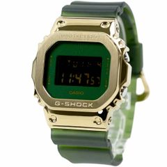G-SHOCKメーカー完売グリーン&ゴールド金属ベゼル＆スケルトン腕時計
