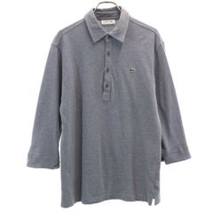 フランス製 ラコステ 長袖 ポロシャツ 4 グレー ワニロゴ LACOSTE 
