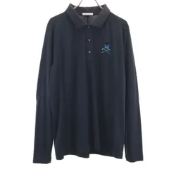 美品 MARK&LONA マークアンドロナ ゴルフ 長袖 ポロシャツ 50 ネイビー メンズ 古着のサムネイル