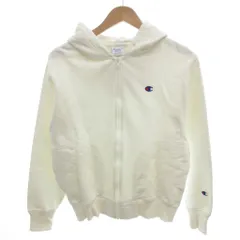 チャンピオン CHAMPION ジップアップパーカー フーディー M 白 ホワイト 長袖  /MX ■ECF004