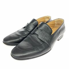 HERMES Hステッチ レザーローファー ブラック 37.5 イタリア製 - メルカリ
