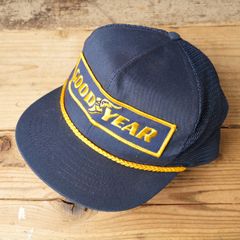 GOODYEAR ネイビーキャップ 80s90s USA製 GOODYEAR メッシュキャップ ネイビー aw117 - メルカリ