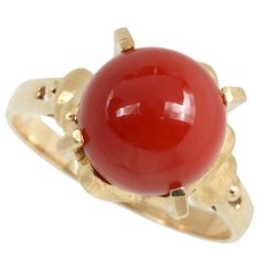 花柄モチーフ 珊瑚 コーラルピンク K18 指輪(未使用品) パール - メルカリ