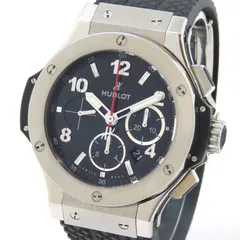 HUBLOT ウブロ ビッグバン スチール 301.SX.130.RX ブラック文字盤 SS ステンレススチール ラバー クロノグラフ 裏スケ 保証書付 約139.6g 腕時計 自動巻 メンズ 送料無料 241001034305のサムネイル