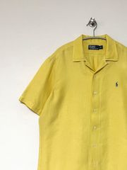 最現行】Ralph Lauren リネン 開襟 オープンカラー シャツ ポニー 