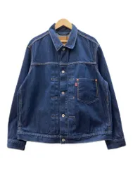 リーバイス Levi's PREMIUM Type1 Trucker Jacket トラッカー ジャケット Relaxed デニムジャケット ボタン Gジャン シンチバック 青 ジャケット ロゴ ブルー Lサイズ 104MT-3241