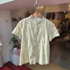 1回着用 SCAPA ボタニカルフラワーリバティプリント ピンタック 