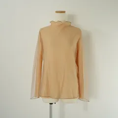 未使用 AMERI アメリ SIMPLE DOUBLE COLOR TOP トップス カットソー シアー ニット ハイネック 長袖 重ね着のサムネイル
