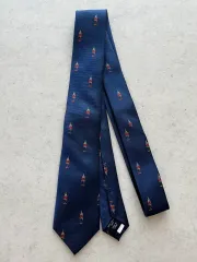 （新品）J.Crew ジェイクルー ネイビー 刺繍 パータン ネックタイ シルク 100%のサムネイル