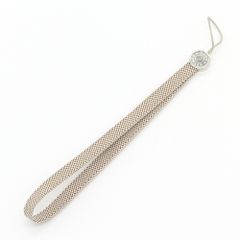 HERMES セリエ 携帯 スマホ キャンバスストラップ チャーム シルバー
