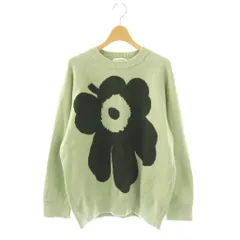 マリメッコ marimekko ウニッコ ニット セーター プルオーバー S ライトグリーン ダークグリーン /CX ■OSのサムネイル