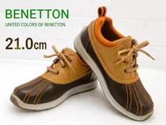 UNITED COLORS OF BENETTON ベネトン 21.0cm キッズシューズ ブラウン×ベージュ《0522-14 》のサムネイル