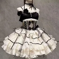 人気商品 ゴスロリ・ロリータドレス ゴスロリィタ ノースリーブ お嬢様 コスプレ