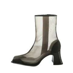 アメリヴィンテージ Ameri VINTAGE 26SS SHEER WAVE TOE BOOTS ミドルブーツ スクエアトゥ チャンキーヒール M 23.5-24.0cm 茶 0126112911250 /MI ■OSのサムネイル