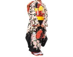 七五三/節句 着物セット 7歳女の子 古典絵柄 華やか 130cm f-01622zb