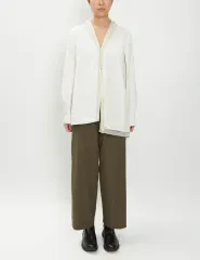 YOHJI YAMAMOTO ヨウジヤマモト 23S/S ノッチ カウラ アシメントリー レイヤード シャツジャケットのサムネイル