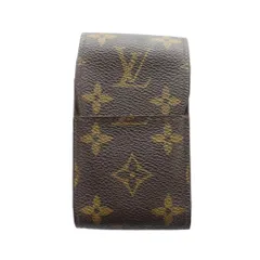 ルイヴィトン LOUIS VUITTON シガレットケース たばこ ロゴ PVC レザー モノグラム 茶 ブラウン ■GY18 /MQ ■OHのサムネイル