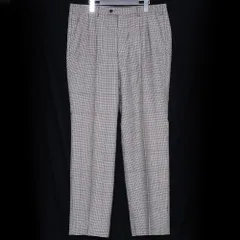 LANVIN 千鳥格子柄 スラックス サイズ91 ホワイト ブラックのサムネイル