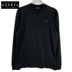 MONCLER　モンクレール　22年製 ブラック MAGLIA MANICA LUNGA ラバーロゴロングスリーブカットソー　XSのサムネイル