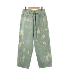 ゴールデングース GOLDEN GOOSE ペイントデニムパンツ ジーンズ ワイド ボタンフライ 27 ライトブルー ホワイト GWP00107 /CX ■OSのサムネイル
