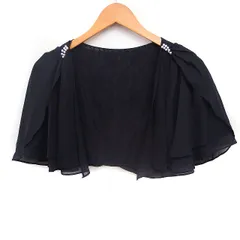 ニコルセレクションNICOLE selection パーティー ボレロ レース バックリボン 38 ブラック 黒 /FT16