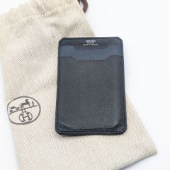 美品 エルメス 3CC シティ ヴォーエプソン レザー ブラック×ネイビー