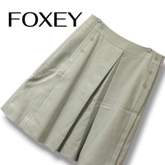 FOXEY NEW YORK】ミントグリーン フレアスカート Mサイズ 春夏 - メルカリ