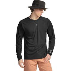 [Brand New] [Tesla] Men's Long-Sleeve Rash Guard Swimsuit Summer [Quick-Drying & UV Protection] Regular Fit Swimwear Sports Swim T-Shirt Hoodie Plus Sizes TM- MSS44-JPBLK_XL 1