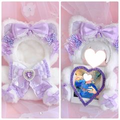 おすわりぬい服 薄ギンガムチェック 白 ピンク ねこ - メルカリ