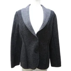 ダックス DAKS 美品 ニットジャケット ウール ショールカラー 38 約M 灰 グレー 0428のサムネイル