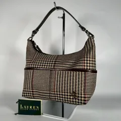 B166 LAUREN RALPH LAUREN ローレンラルフローレン アクセサリーポーチ ハンドバッグ 千鳥格子 レザー 2260003508257 50-12のサムネイル