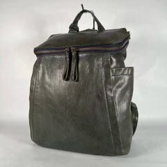 クロコダイル型押し☆ リュック センター取 ネイビー レザー マット