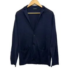 BARNEYSNEWYORK(バーニーズ) ジャケット サイズL メンズ - ダークネイビー 長袖/ニット/春/夏のサムネイル