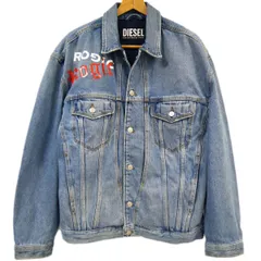 美品 定価59,400円◆DIESEL×GR8 コラボ ROGIC ジージャン 20AW XLサイズ 大きいサイズ デニムジャケット パッチワーク バックロゴ メンズのサムネイル