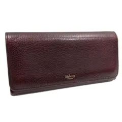90年代◇Mulberry シボレザー 長財布 フラップウォレット バーガンディ レディース 英国王室御用達ブランド イングランドのサムネイル